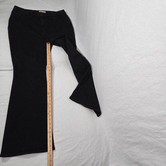 MADEWELL Hi-Rise Magic-Pockets CURVY SKINNY FLARE Black Jeans Women's Size 32. - Picture 14 of 17